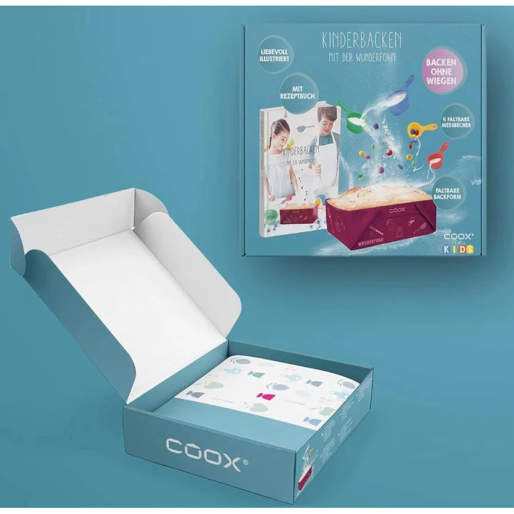coox Children's Baking Set, Baking with Children - No Weighing, Baking Fun for Young and Old, Silicone, BPA-Free, Excellent Quality