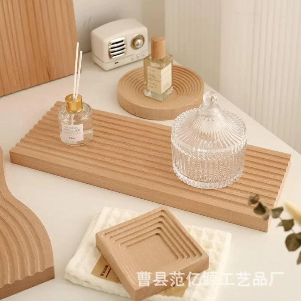 Bamboo Wood Stand for Cups and Mugs - Table Aesthetic and Accessories Organizer - Perfect for Professional Photography - Generic