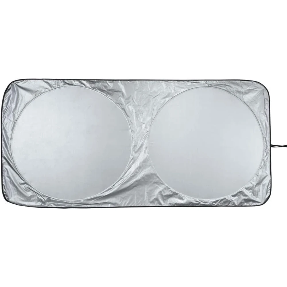 Amazon Basics UV Reflecting Foldable Front Windshield Sun Shade - 150 cm x 69 cm, 0.1-MM Thickness