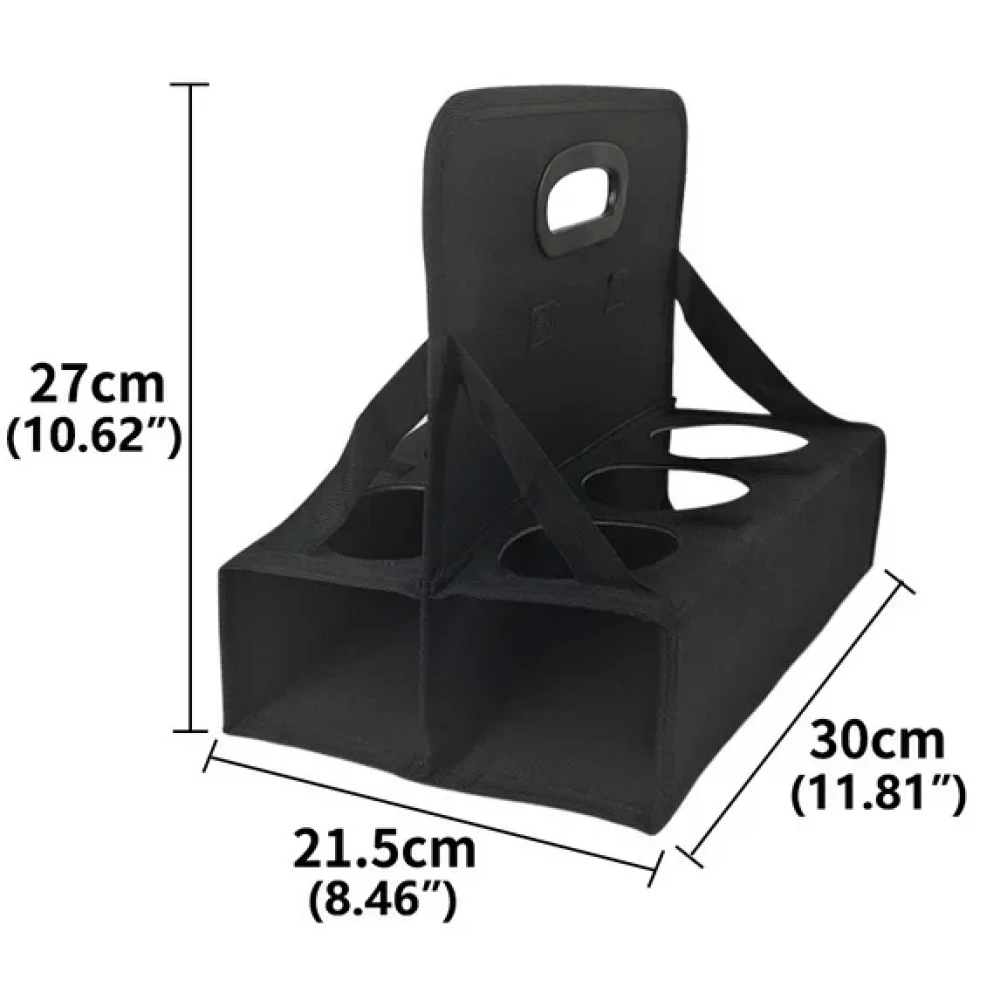 Reusable Drink Carrier Insulated Cup Holder Foldable Coffee Takeaway Bag