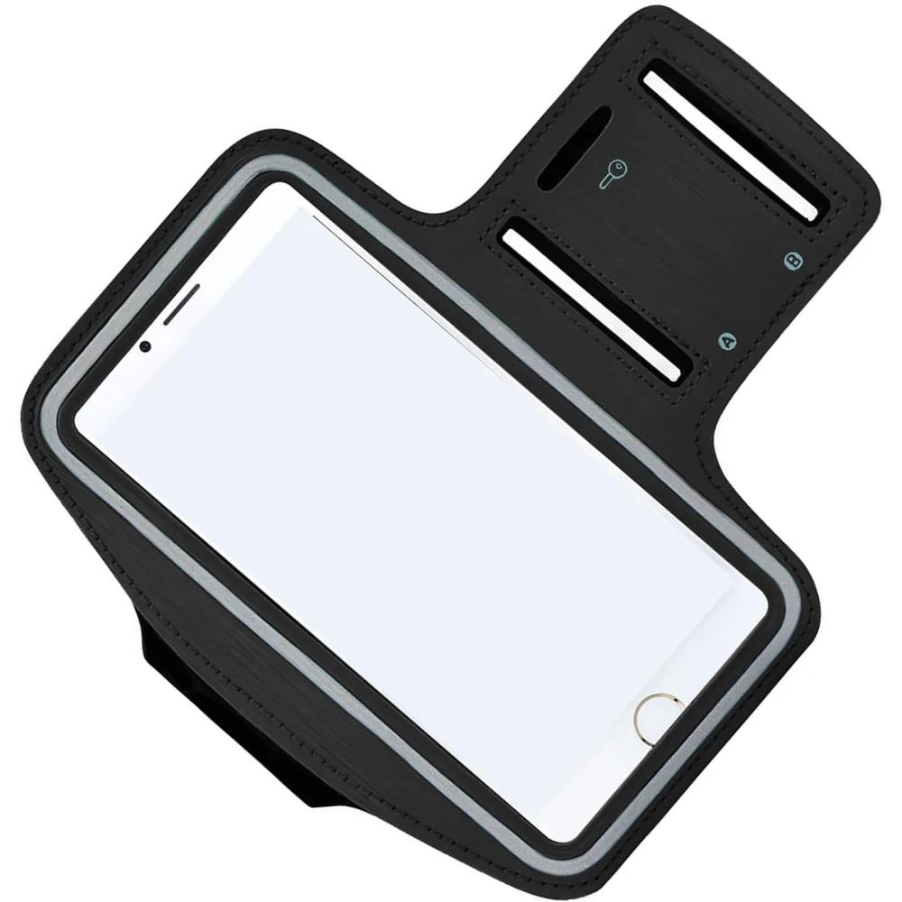 Running Armband, Smartphone Holder, Black, One Size Fits Most, Running Smartphone Pouch, Jogging, Arm Pouch, Arm Holder, Compatible with All iPhone Models