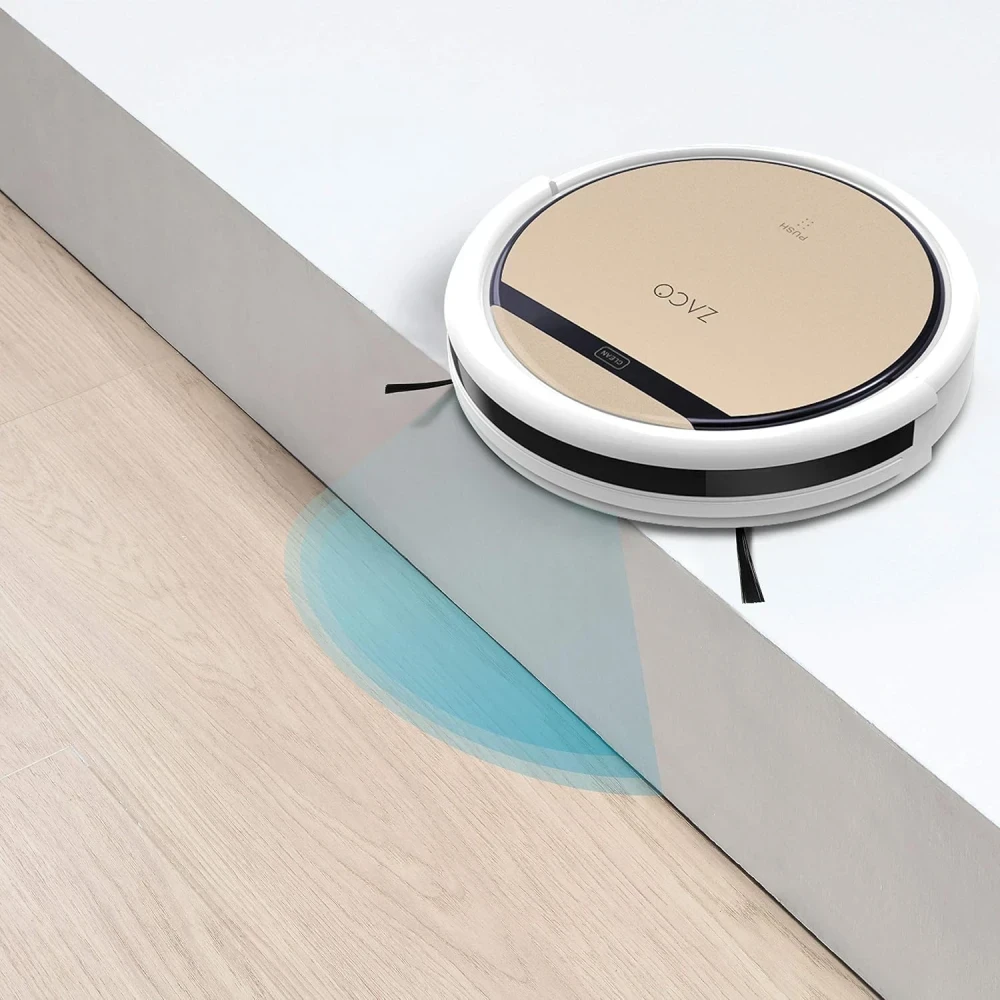 ZACO V5sPro 2-in-1 Robot Vacuum Cleaner with Cleaning Function, Automatic Robot Vacuum Cleaner, Wiping up to 180 m² or Vacuum Cleaner, Hard Floors, Drop