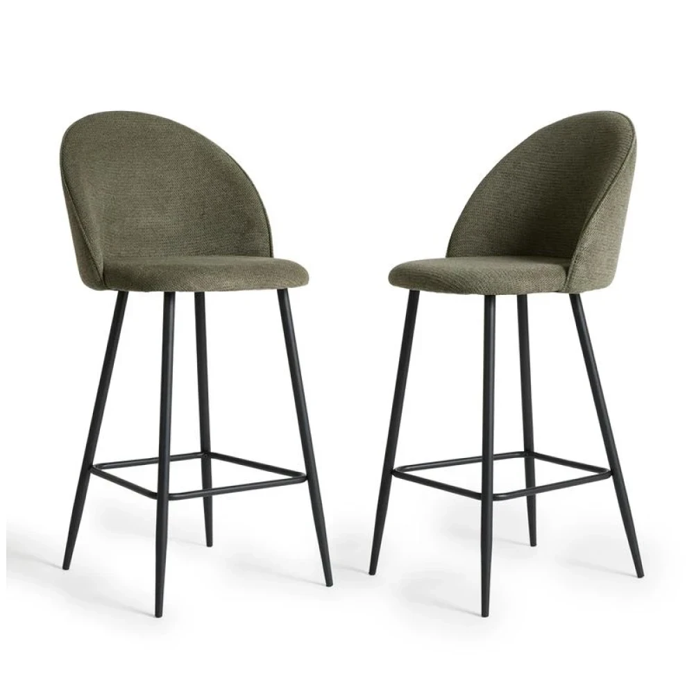 bar stool – 1-piece – olive green