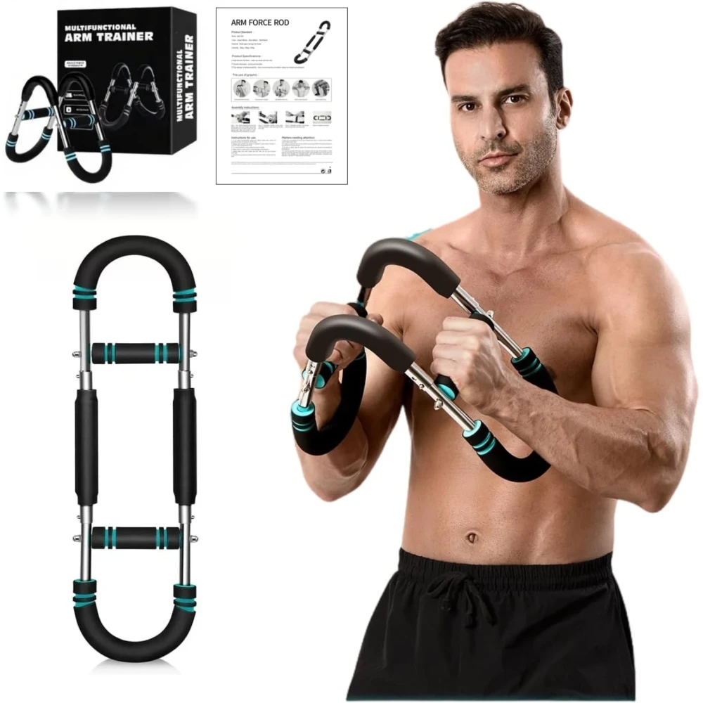 U-Shape Twister Arm Exerciser. Adjustable Chest Expander. Biceps,Triceps,Shoulders,Back,Forearm and Inner Thigh Workout Equipment.Upper Body Strength Training