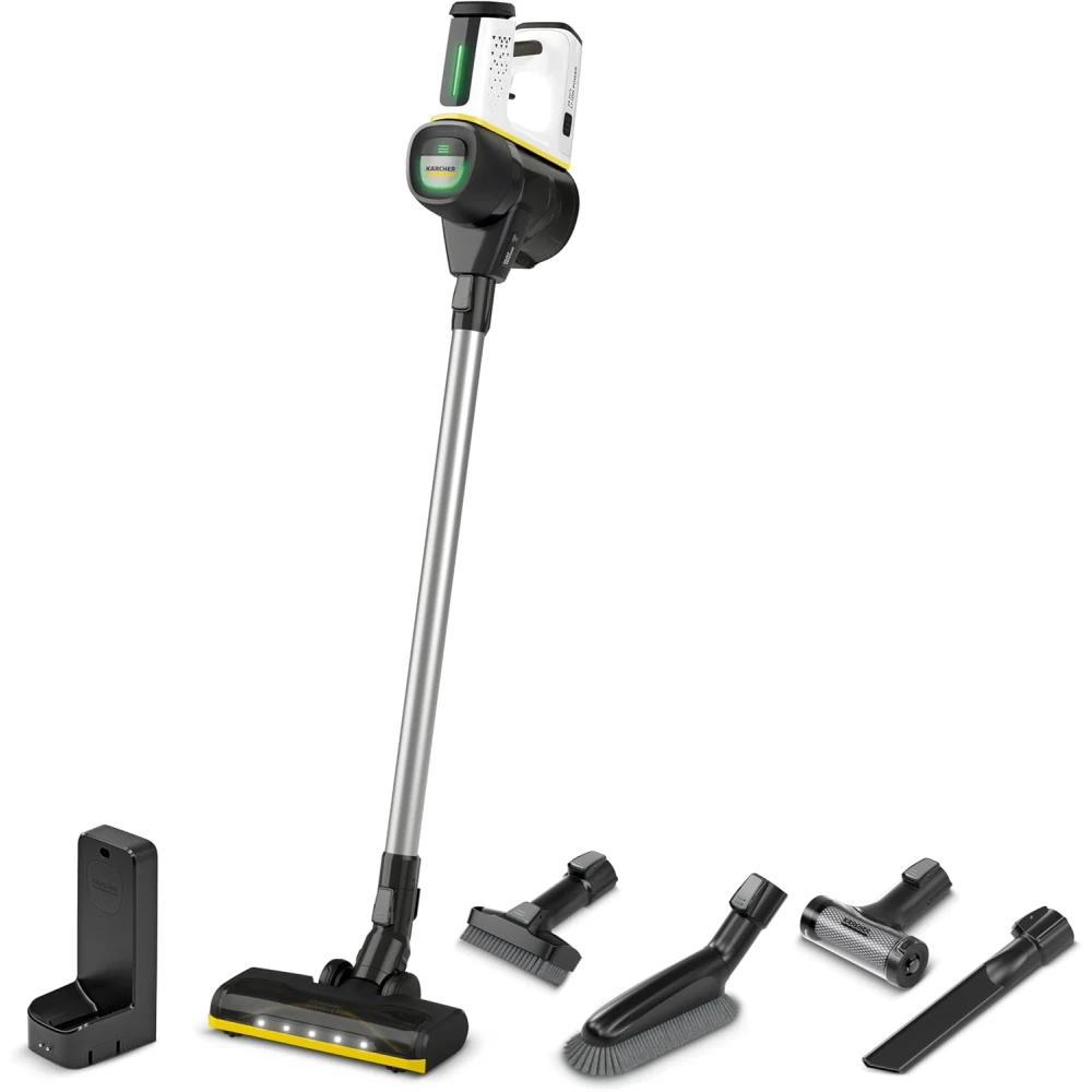 Karcher VC 7 Cordless yourMax Stick Vacuum Cleaner, with Dust Sensor, Lightweight & Handheld, 25.2V, 60-Min Runtime, HEPA Filter, LED Lights, For Hard Floors & Carpets, Bagless