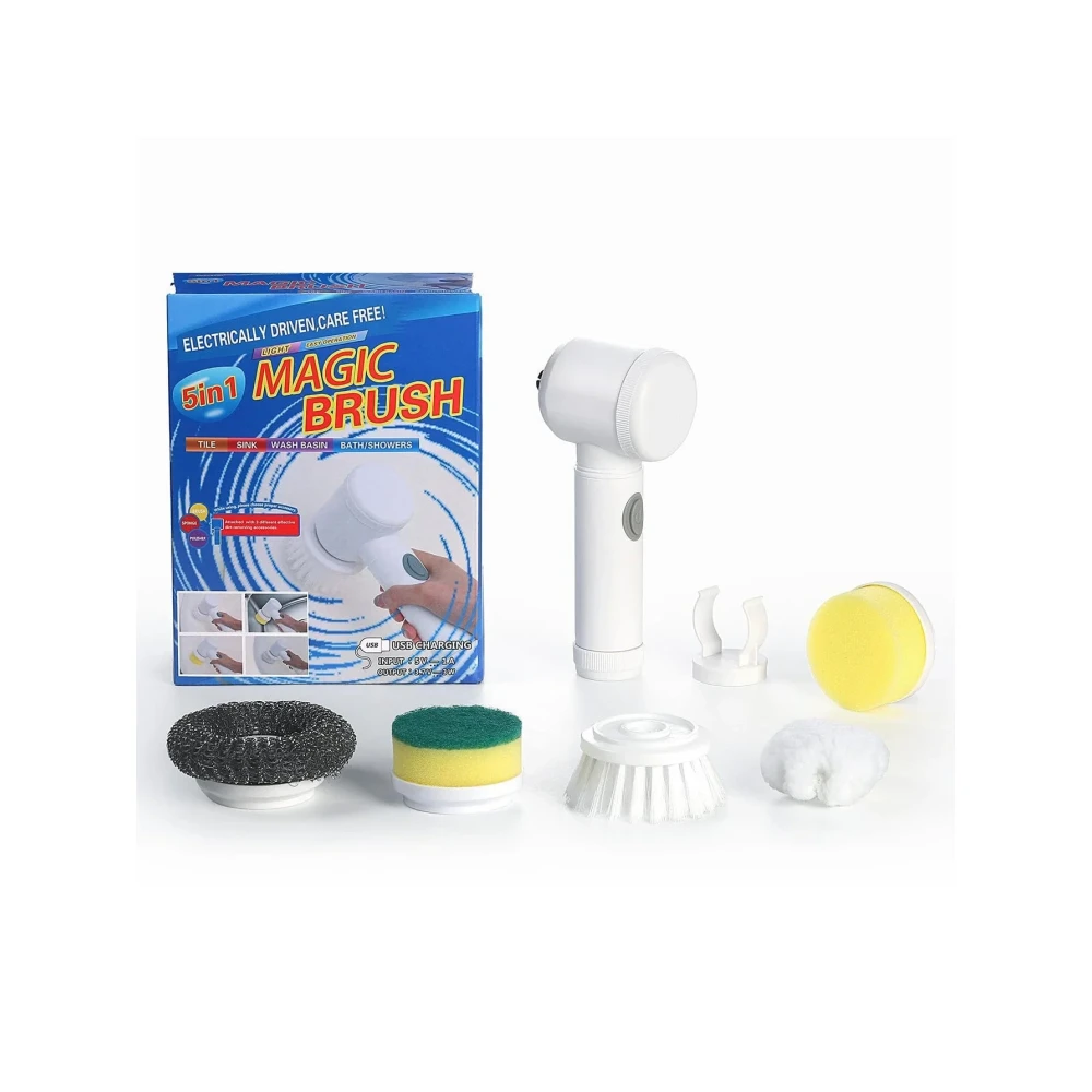 MAGIC BRUSH electric cleaning brush for kitchen and bathroom, multi-functional cleaner