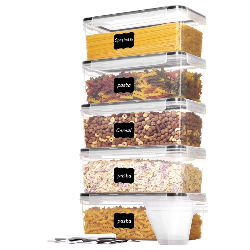 Vitamix Sindcom Pasta Containers, 5 PCS Plastic Spaghetti Container for Long Noodles, 3.2L/14 CUP