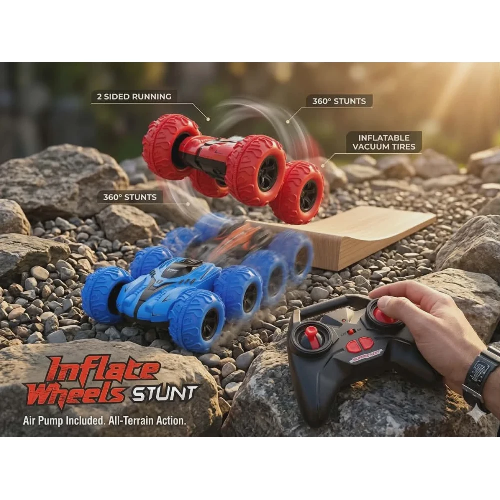 Inflate Wheels Stunt RC Car