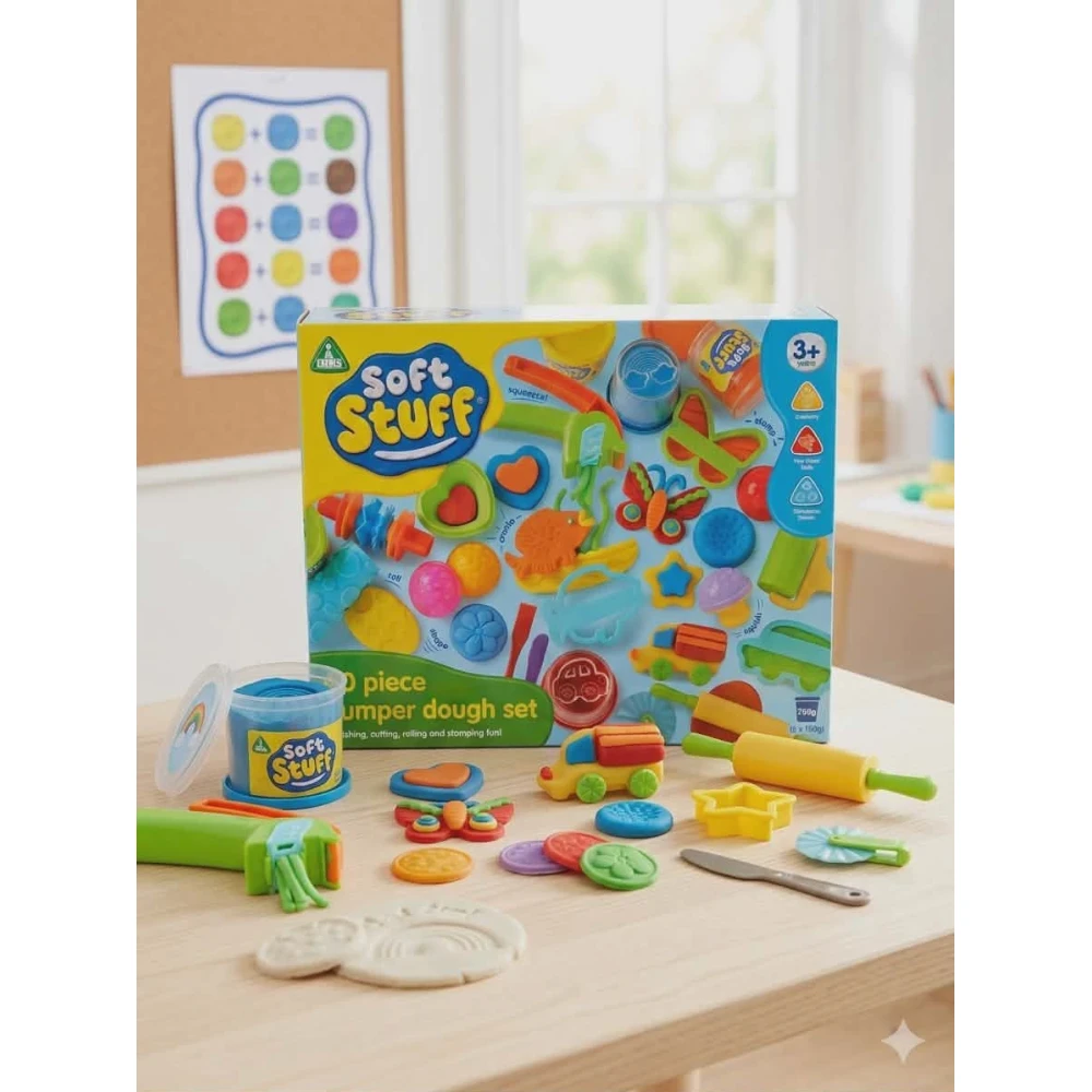 Soft Stuff 40-Piece Bumper Dough Set