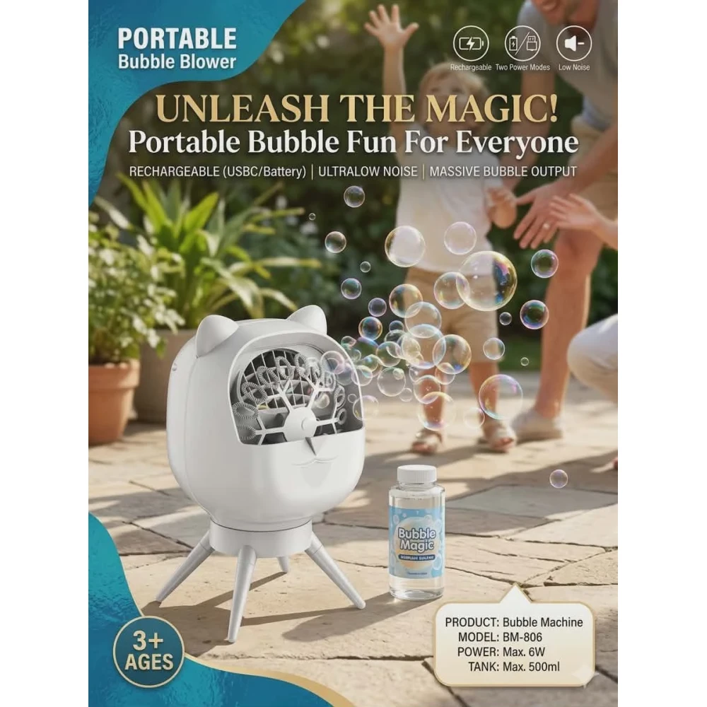 Portable Bubble Blower
