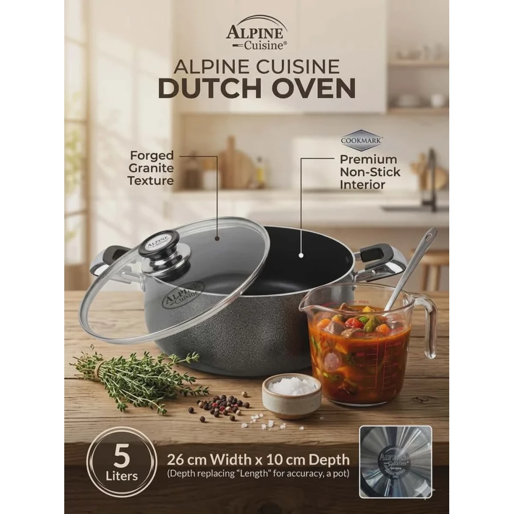 ALPINE CUISINE COOKING POT 26cm Width 10cm Length 5L