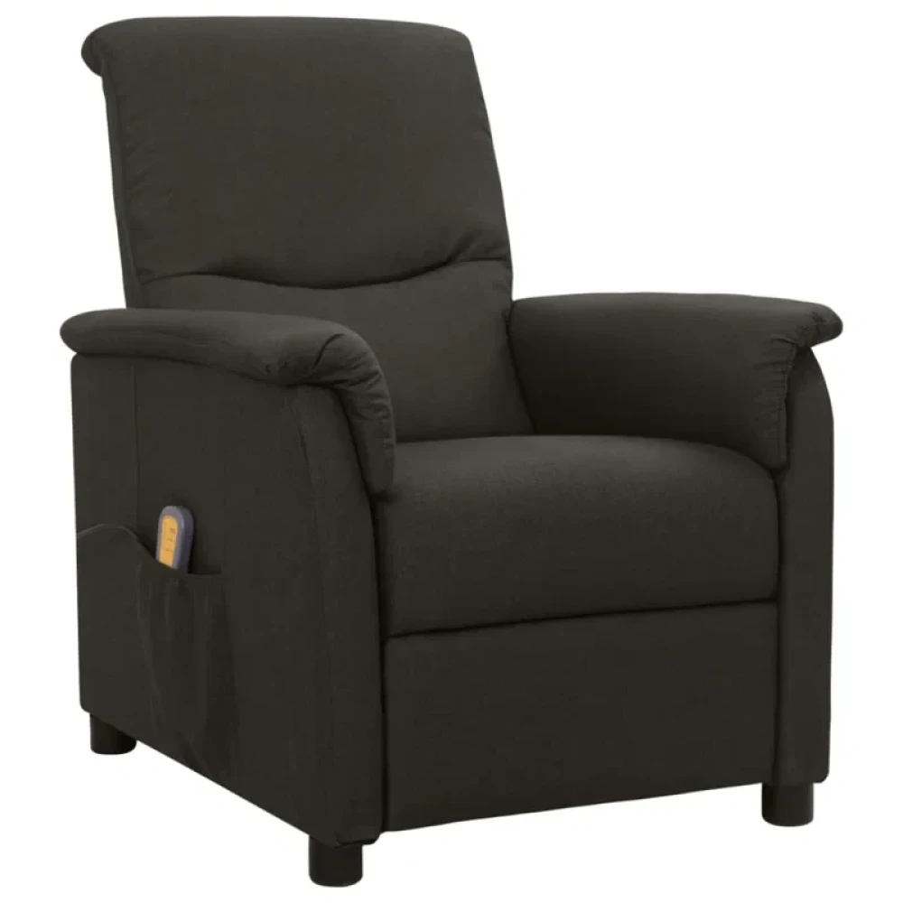 vidaXL Reclining Massage Chair Taupe Grey Fabric (SKU-338914)