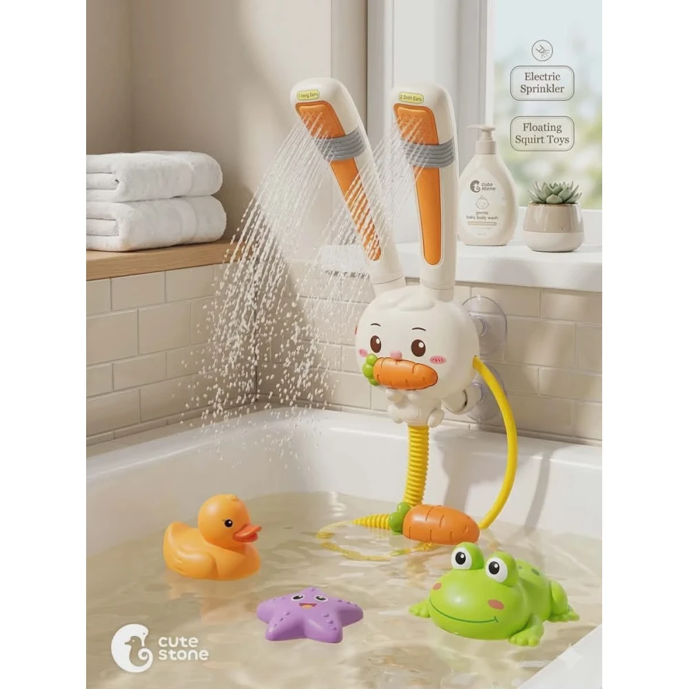 Cute Stone Bunny Bath Toy