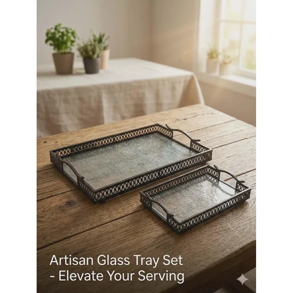 ARTISAN GLASS TRAY HW-24-27