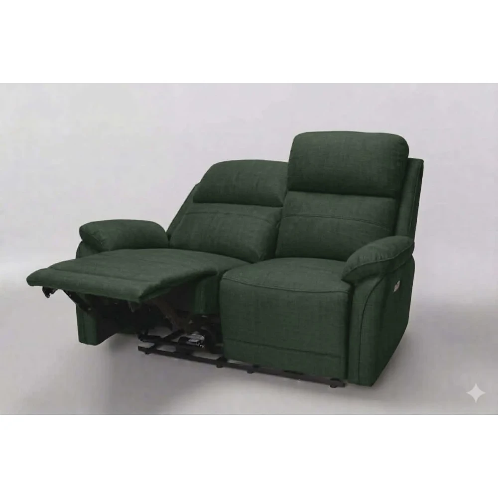 Vidaxl Two Seater Recliner GREEN FABRIC (SKU-324095).