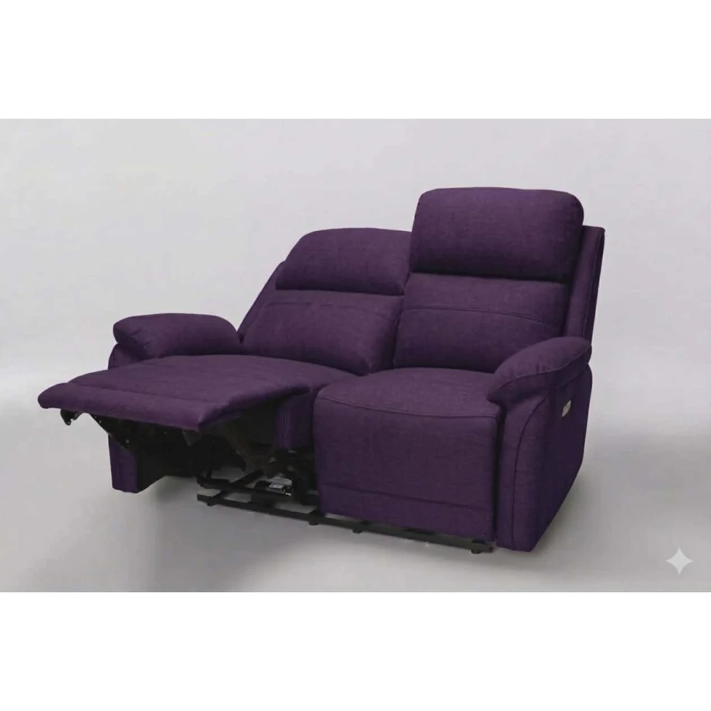 Vidaxl Two Seater Recliner PURPLE FABRIC (SKU-324096).