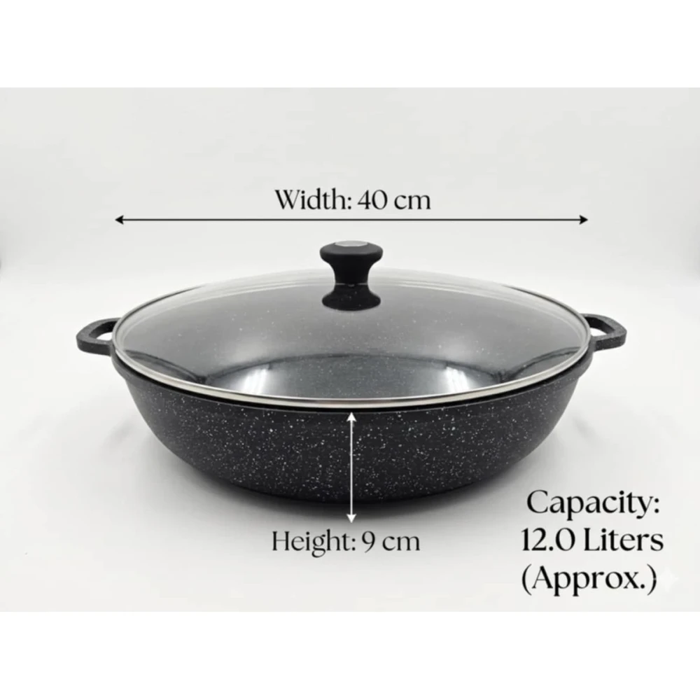 BLACK COOKING POT 40CM 10-12 LITERS