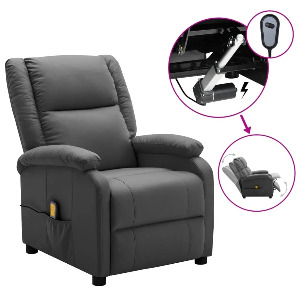 VidaXL Massage Chair Massaging Recliner Faux Leather (SKU-324007).