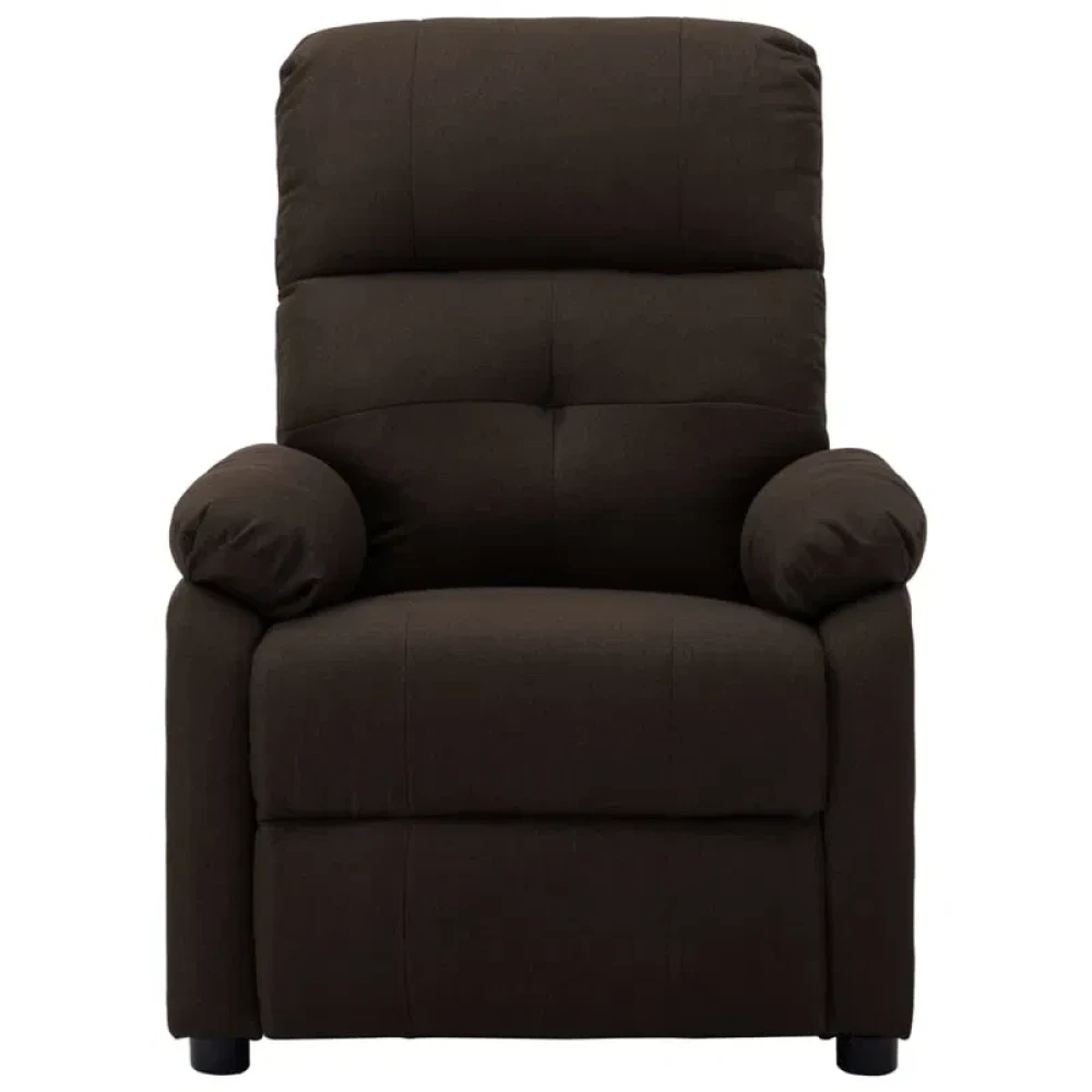 Vida XL reclining armchair in dark brown fabric. (SKU-289667)