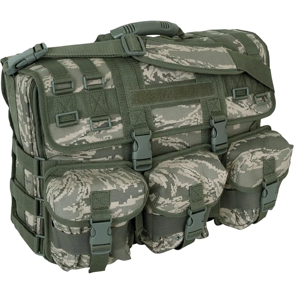 Mercury Tactical Gear Code Alpha Computer Messenger Bag with Molle Pouches, Digital Camouflag0