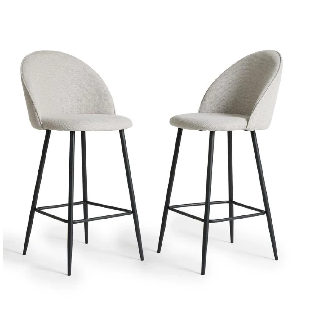 bar stool - 2 piece - grey