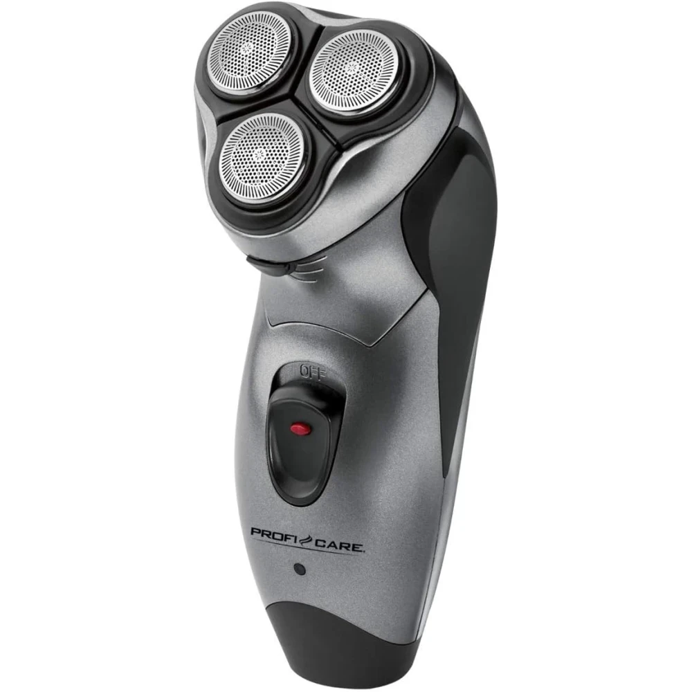 ProfiCare PC-HR 3053 Men's Razor Triple Shaving System with Flexible Shaving Heads, Soft Touch Housing, Grey