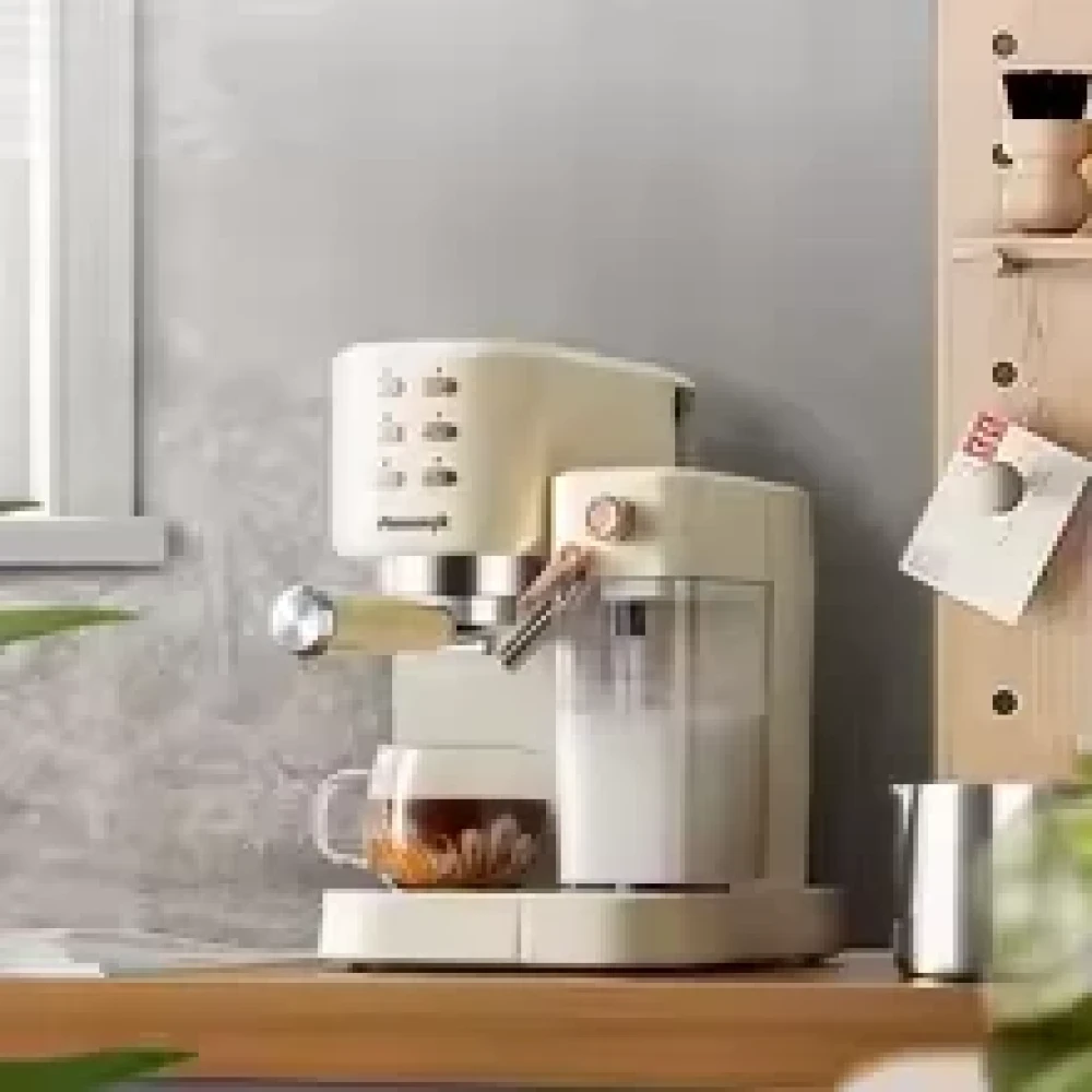 AEOMJK Coffee Maker Milk Frother 20 Bar 1350W 1L