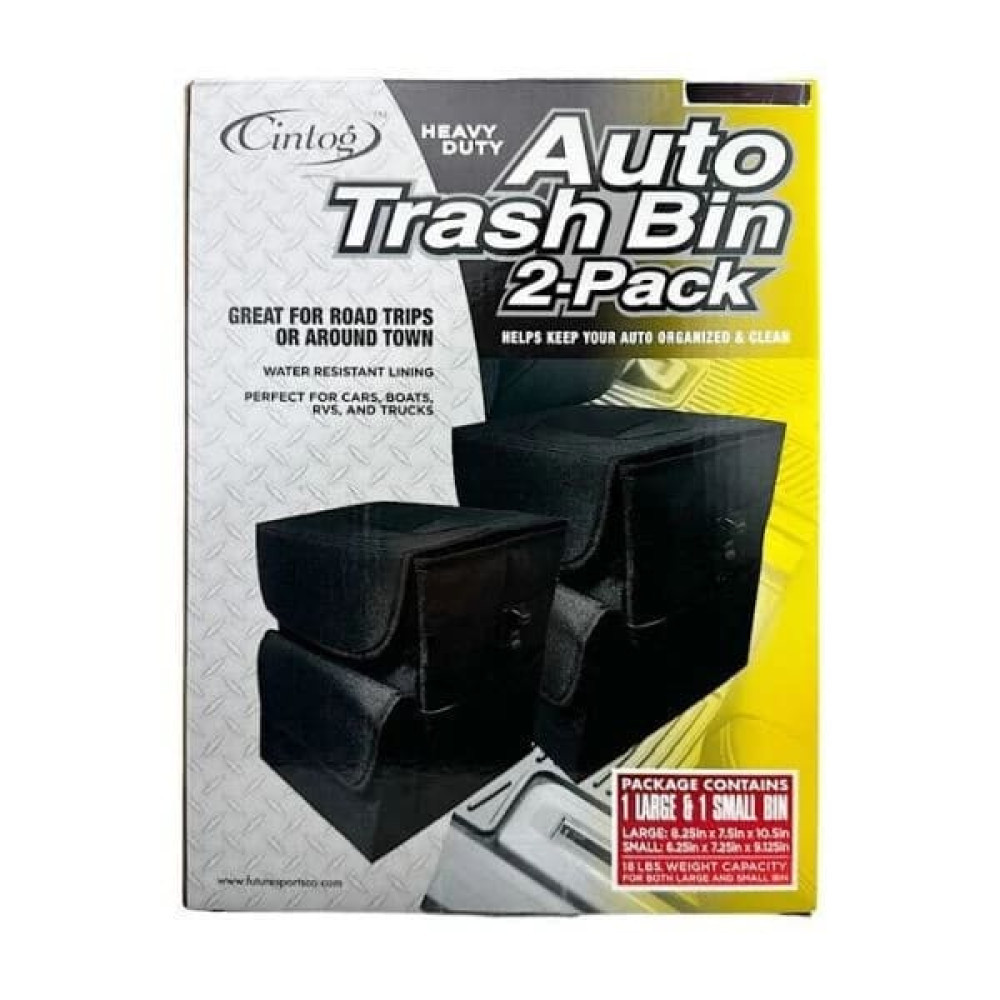 2 PACK of Cintog Wet/Dry Auto Trash Bins - One Large and One Small Bin