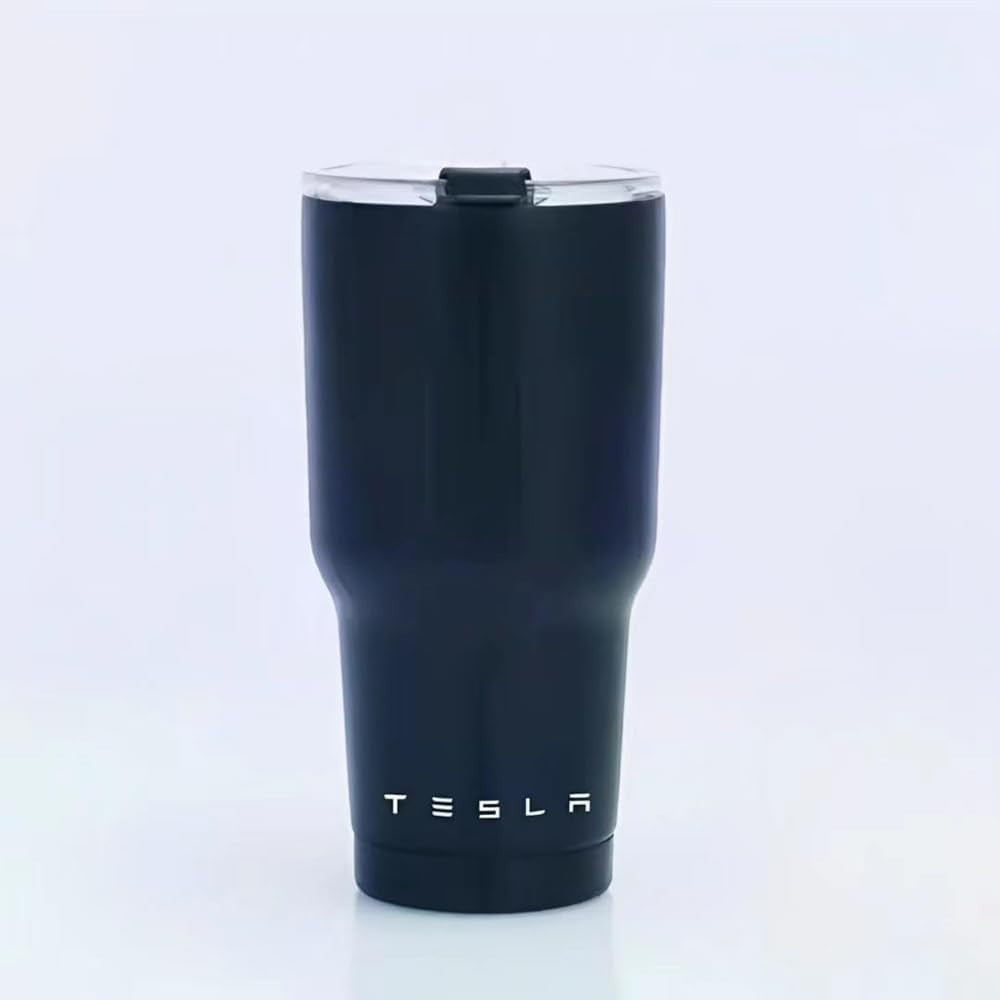 Travel Mug with Car Sticker, for Tesla Model 3 XYS Travel Mug Hot or Cold Coffee or Tea Personalized Car Water Cup