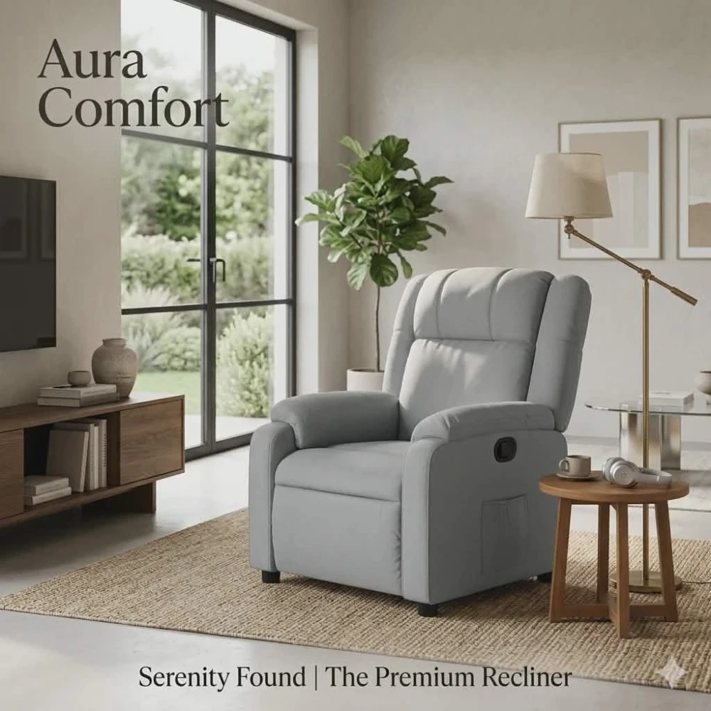 VidaXL RECLINER GRAY FABRIC (SKU-373557).