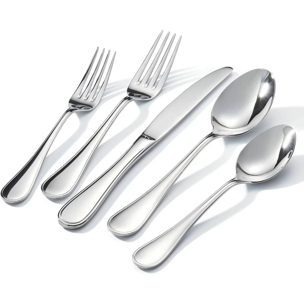 C&E 30-Piece Premium Stainless Steel Dinnerware Set