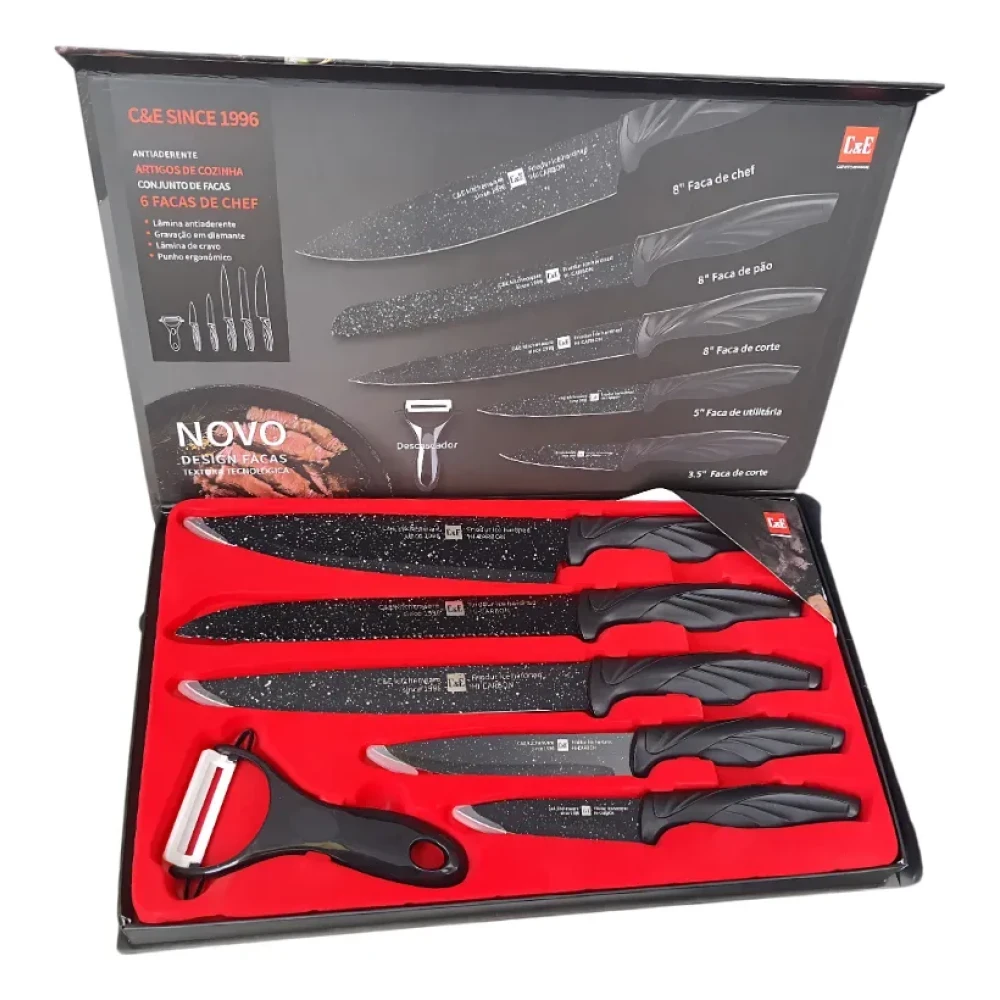 "C&E Since 2006 Chef Knives - Technological Texture Knife Set"