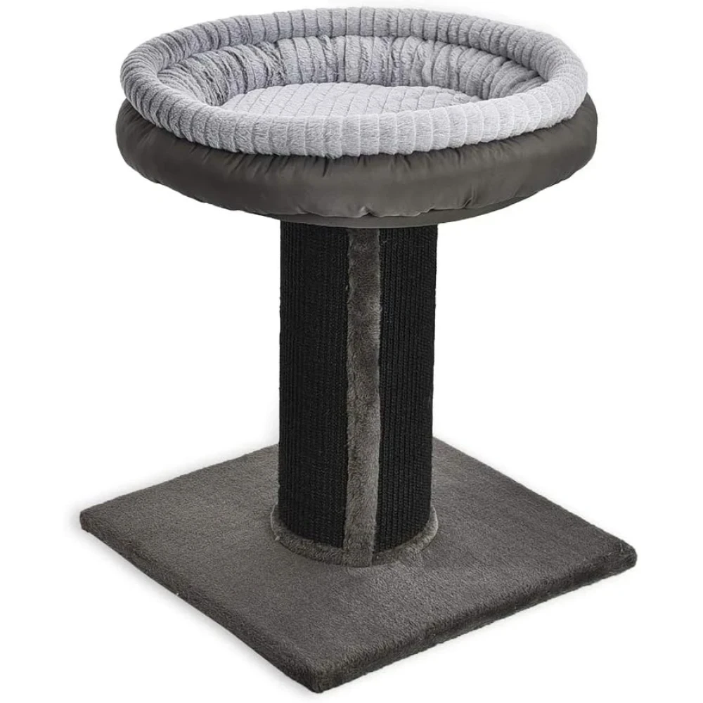Amazon Basics Extra Large Cat Scratching Post with Bed, 48 x 48 x 66 cm, Black