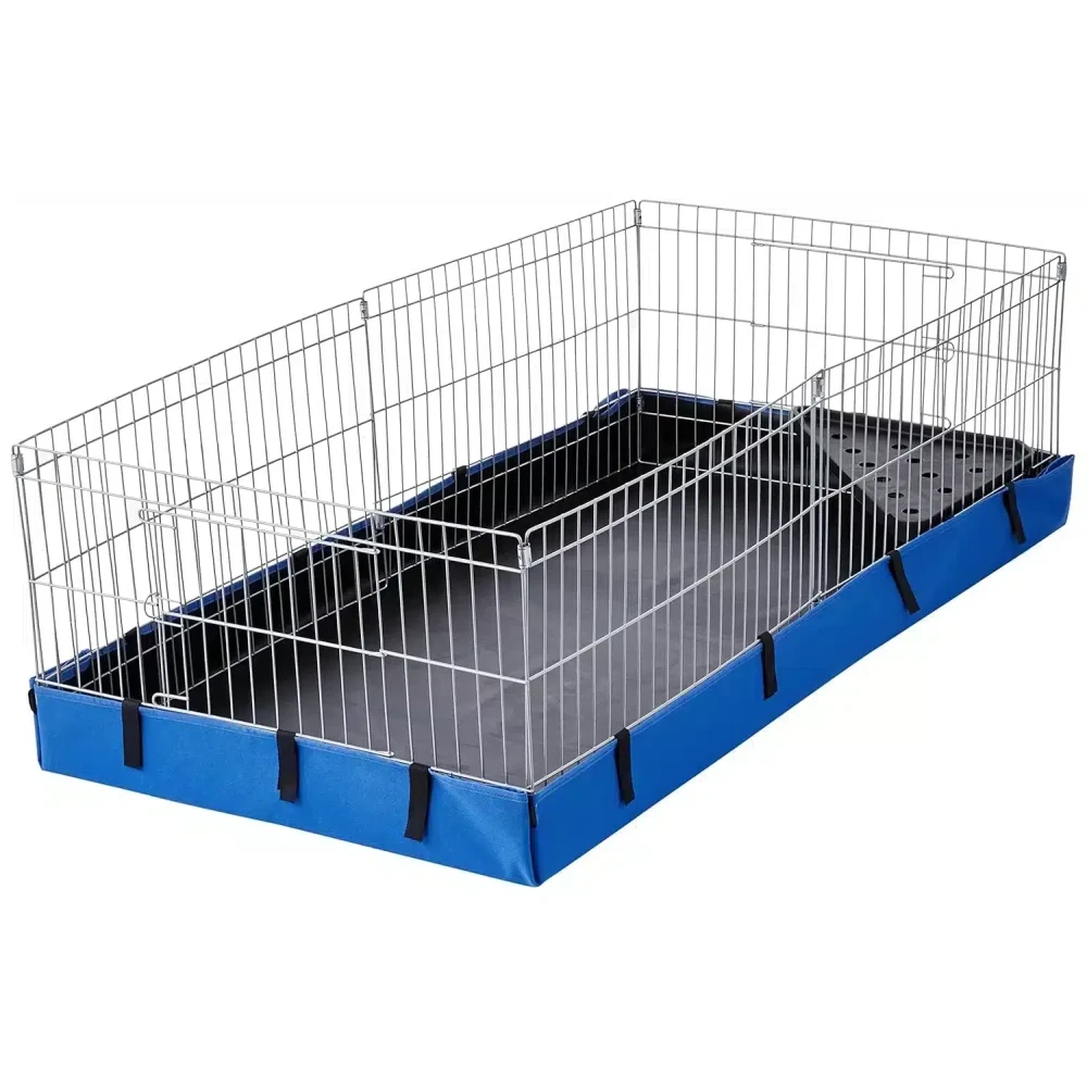 Amazon Basics Canvas Bottom Habitat Pet Cage - 47 x 14 x 24 Inches, Blue