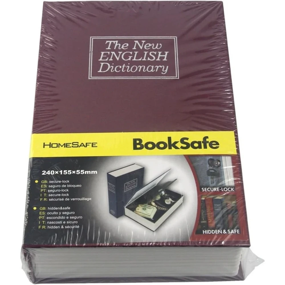 Dictionary Hidden Book Safe with Key Lock Large Size Red