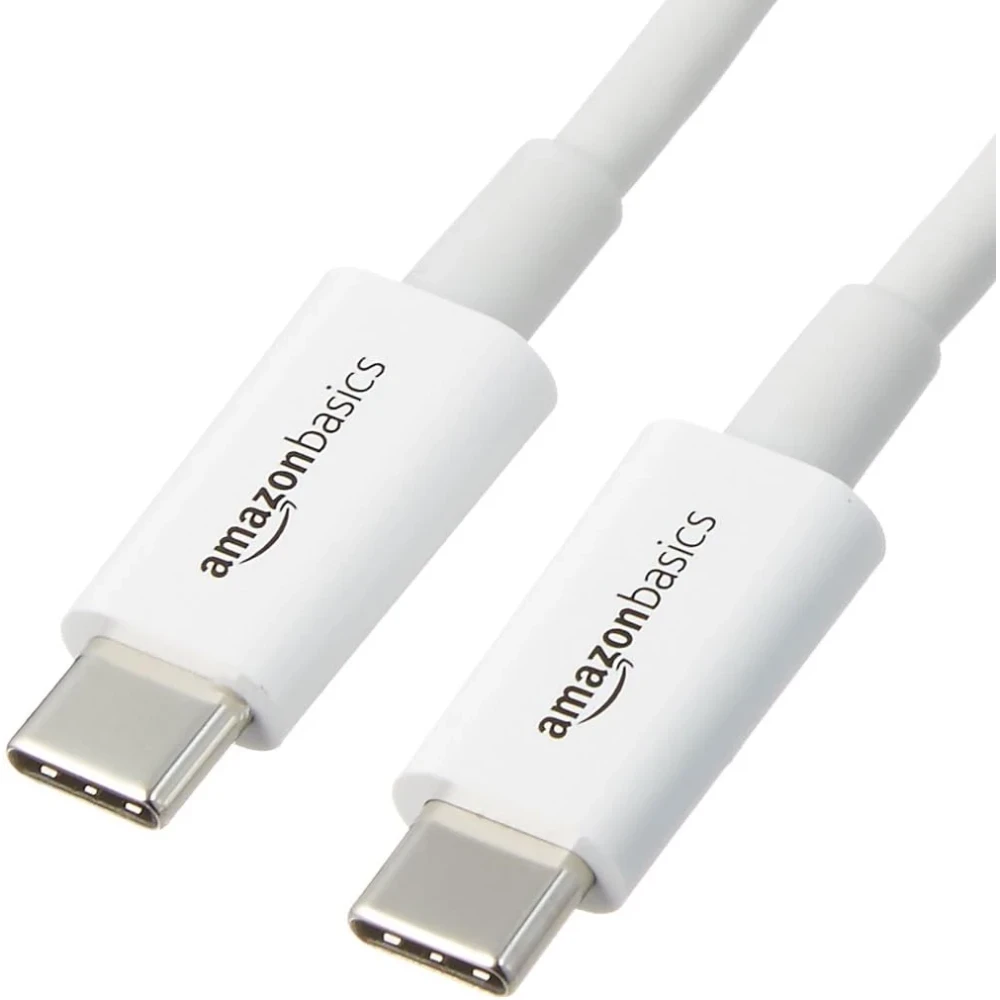 Amazon Basics USB-C to USB-A 2.0 Fast Charger Cable, 480Mbps Speed, USB-IF Certified, For Apple iPhone 15, iPad, Samsung Galaxy, Tablets, Laptops, 8.9 ft (2.7 m), White