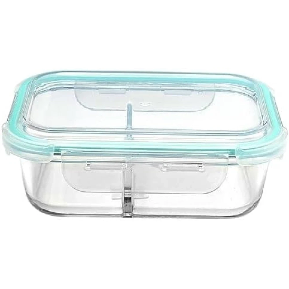 Heat Resistant Container, Bento Box, Heat-resistant Glass, Storage Container, Bean Box, Transparent Glass, With Lid, Double Class, Microwave Safe,...