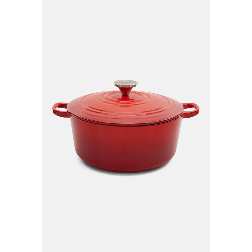 Cast Iron Casserole With Lid 24 cm, Red