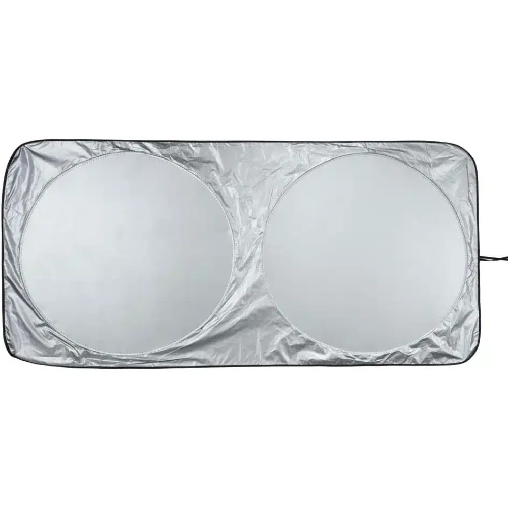 Amazon Basics UV Reflecting Foldable Front Windshield Sun Shade - 150 cm x 69 cm, 0.1-MM Thickness