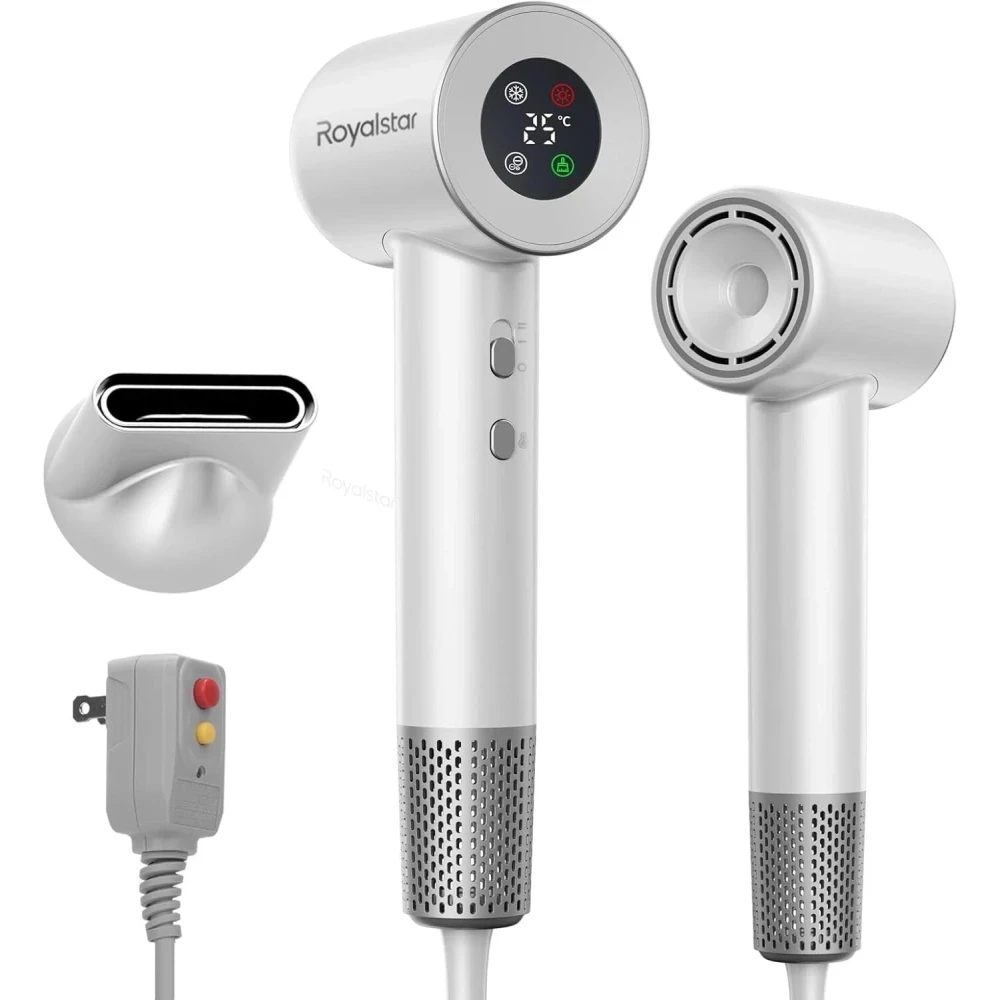Royalstar Ionic High Speed Hair Dryer HD Display 4 Temps 2 Speeds 4 Modes New